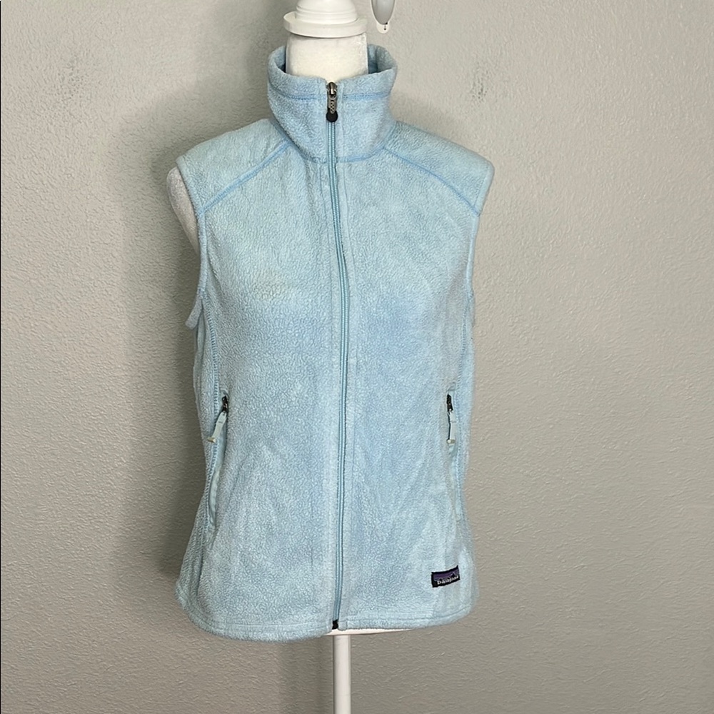 Patagonia Synchilla Light Blue Fleece Vest Size S